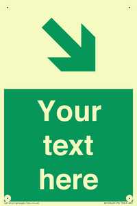 Custom Safe condition: Green Down right arrow